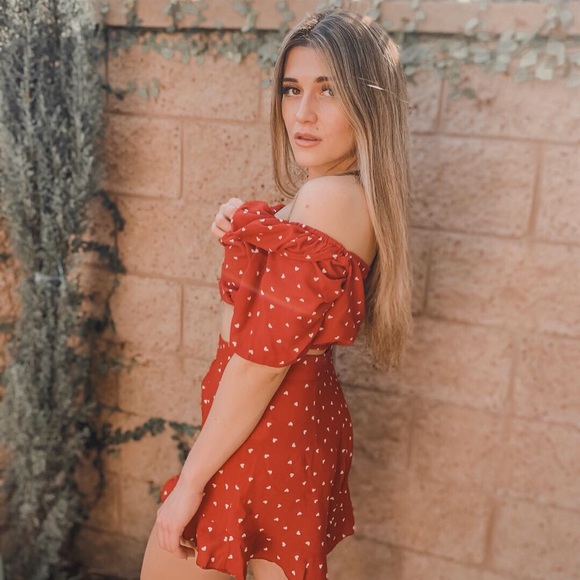 SHEIN 2 piece red polka dot set - Picture 1 of 2